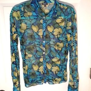 Vintage Mesh Button Up